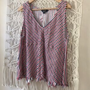 Indigo Rein striped tank blouse sz M